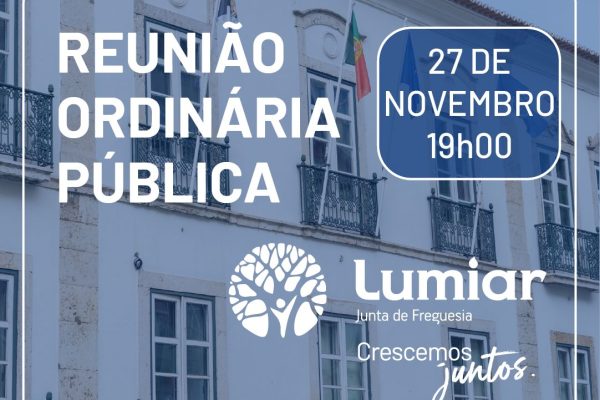 Reunião Ordinária Pública – Junta de Freguesia do Lumiar